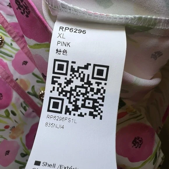 NWT Cicy Bell Women's XL Pink Floral Button Down Shirt Square Neck Bubble Sleeve - Picture 7 of 9